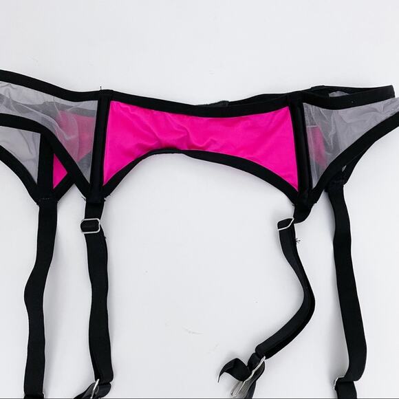 Victoria’s Secret Garter Belt XS/S Pink Black - Picture 2 of 11